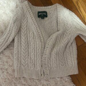 American Eagle Women’s Cream Buttoned Knit Cardigan